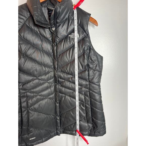 The North Face Puffer Vest Women's Medium 550 Goose Down Black Quilted - Picture 10 of 11